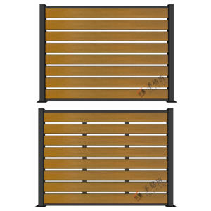 Barrière de jardin en bois et plastique pour bébé, étanche, moderne, extérieur/extérieur, 1.8m - Product Image 1
