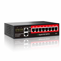 Switch PoE Gigabit de 8 Puertos y 120W IEEE802.3af/at con Detección AI y 2 Puertos SFP Uplink para Cámaras IP CCTV