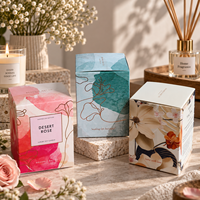 Boîte d'emballage personnalisée pour bougies d'aromathérapie, boîte pour bougies en cire de soja, boîte en papier à double rabat, boîte de couleur imprimée, emballage cadeau, usine OEM