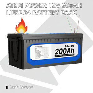ATEM POWER 12V 200Ah LiFePO4 Baterai Lithium Ion Deep Cycle Marine 4WD Portabel untuk Kendaraan 12V - Product Image 2