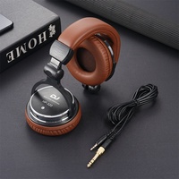 Casque DJ supra-auriculaire pliable en métal, casque de monitoring studio filaire 3,5 mm, écouteurs de musique professionnels
