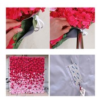 Fond de scène mural 3D en fleurs de roses artificielles pour mariage, remise de diplôme, Halloween et fête des pères, décoration de scène personnalisée, couleur au choix