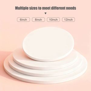 Plateaux à gâteau ronds en carton ondulé blanc épais de 1/2 pouce, robustes, professionnels, à bords droits et lisses, pour boulangerie (vente en gros) - Product Image 4
