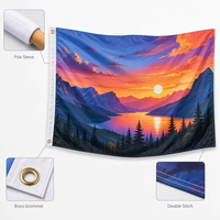 Drapeaux et bannières personnalisés en polyester, impression recto simple, 3x5 pieds, logo, design de marque, OEM, vente en gros, MOQ, commande en gros, couleur pleine