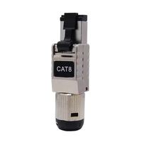 Konektor Jaringan RJ45 CAT8 SFTP Terproteksi Male 8P8C Tanpa Alat, Konektor Tanpa Alat RJ45 Cat6A Cat7 CAT8