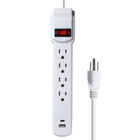 Nema Power Strip Board 4 outlet soket ekstensi dengan pengisian USB