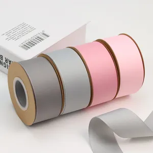 China Fabriek Groothandel Custom Bruto Graan 3-100Mm 196 Effen Kleur 25Mm Merk Grosgrain Lint Door De rolls