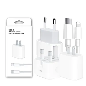 Factory Original Wholesale Direct Selling EU Plug PD 20W Fast Charging Type C Port Charger And Cable For Apple IPhone 12 13 14