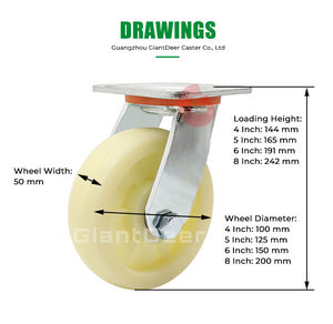 Profession elle Fabrik Heavy Duty 400 Kgs 6 Zoll <span class=keywords><strong>Nylon</strong></span> <span class=keywords><strong>Caster</strong></span> - Product Image 2