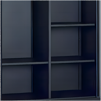 Armoire de rangement démontable en tôle de fer à 2 portes, réglable et peu encombrante, pour chaussures et vêtements, idéale pour dortoirs et chambres