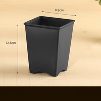 Pots de bonsaï carrés classiques en plastique de 9.8cm pour cactus et arbre succulents
