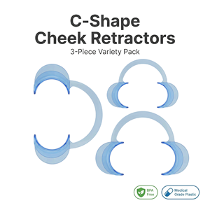 Ouvre-<span class=keywords><strong>Bouche</strong></span> Écarteur de Joue Forme C pour Blanchiment Dentaire <span class=keywords><strong>Jeu</strong></span> Mâche-Mots S M L Bleu Transparent Réutilisable - Product Image 4