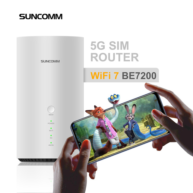 SDX72 5G CPE Router with BE7200 Wireless WiFi 7 4G 5G Cellular Network Support NFC VoLTE VoIP 5G CPE Modem