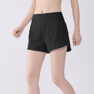 Shorts Deportivos 2 en 1 para Mujer, Cintura Alta, con Bolsillo Trasero con Cierre para Celular, Ligeros, de Secado Rápido, para Correr, Gimnasio, Yoga, OEM, ODM - Product Image 3