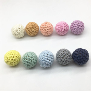 Vente flash - Perles en bois rondes de 20 mm pour le tricot et le crochet, pour la création de bijoux DIY - Product Image 3