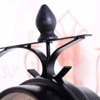 Jam dinding dekoratif gaya Retro dalam ruangan Jam rangka logam hitam jam liontin dua sisi Dropshipping DDP