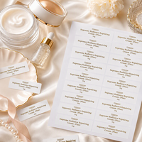 Étiquettes personnalisées en feuille d'or pour pots cosmétiques résistants à l'huile - Rouleaux d'autocollants en papier glacé pour marquage à chaud pour crèmes de soin et emballages de beauté