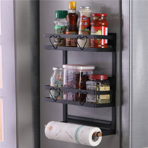 Iron Magnetic Refrigerator Side Wall <b>Storage</b> <b>Rack</b> Waterproof Modern Design Single Tier Box <b>Storage</b> for <b>Kitchen</b> - Product Image 1