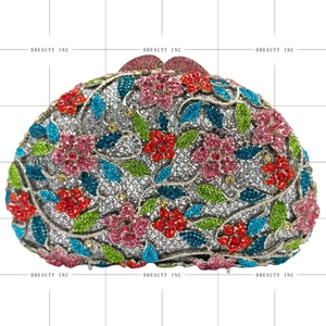 Exquisite Floral Rhihinestones Wedding Clutch Purse for Women Sparkling Crystals Evening <b>Bag</b> Shiny for Gathering Cocktail Prom - Product Image 2