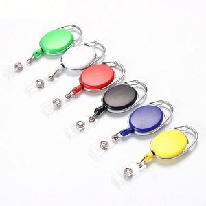 Wholesale Retractable Carabiner Badge Reel Ellipse ID Card Badge Holder Keychain - Product Image 2