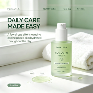 เซรั่มบำรุงผิวหน้า Cica Calm OEM แบรนด์สั่งผลิตได้  เอสเซนส์เติมความชุ่มชื้นด้วยสารสกัดจากใบบัวบกและกรดไฮยาลูโรนิก - Product Image 1