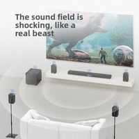 Système de cinéma maison sans fil A9pro avec son surround virtuel 3D, caisson de basses sans fil pour karaoké