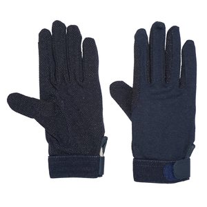 घुड़सवारी गैर-पर्ची काले pvc डॉट्स कपास पूर्ण उंगली लचीला सवारी घोड़े के आउटडोर खेल हाथ दस्ताने - Product Image 2