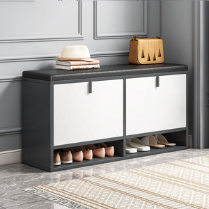Meuble d'entrée de salon tiroir rotatif étagère de <span class=keywords><strong>rangement</strong></span> pour <span class=keywords><strong>chaussures</strong></span> armoire Sapateira Zapatero <span class=keywords><strong>banc</strong></span> à <span class=keywords><strong>chaussures</strong></span> en bois avec coussin de siège - Product Image 3