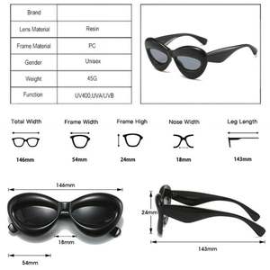 Gafas de Sol de Moda 2023 al por Mayor, Gafas de Sol Sexys con Forma de Labios, Estilo Y2K, Ojo de Gato, Punk, para Hombre y Mujer - Product Image 5