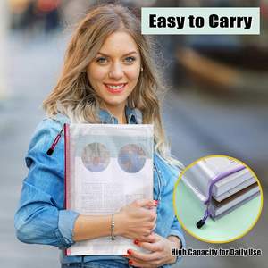 Customized Print Waterproof Pvc Document Bag Transparent Mesh Bags with Zipper A4 Clear <b>File</b> <b>Storage</b> Bag <b>File</b> Pouch for School - Product Image 4