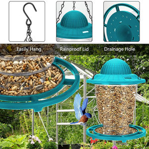 Có thể thu vào sóc bằng chứng vòng hình mái treo nhựa vườn hoang dã <span class=keywords><strong>Bird</strong></span> <span class=keywords><strong>Feeder</strong></span> với điều chỉnh chiều cao - Product Image 5