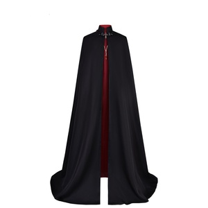 Disfraz de Vampiro para Halloween <span class=keywords><strong>con</strong></span> Capa Larga Negra y Roja, Traje Oscuro para Actuaciones en Escenario - Product Image 1