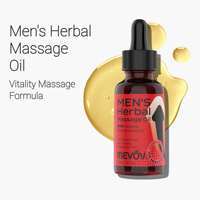 Huile de massage aux herbes pour hommes, extrait de racine de maca et de ginseng, biologique, végétalienne, sans cruauté, sans parfum, huile essentielle pour la vitalité masculine