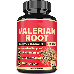 Capsules d'extrait de racine de valériane biologique pure pour un sommeil sain et une meilleure réponse au stress chez les adultes et les adolescents – Favorise une pensée positive - Product Image 1