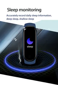 Pulsera de Fitness M7 <span class=keywords><strong>Fitpro</strong></span> 0.96, Monitor de Ritmo Cardíaco, Reloj Inteligente, Pulsera Inteligente M7, Reloj Inteligente para <span class=keywords><strong>Mi</strong></span> <span class=keywords><strong>Band</strong></span> <span class=keywords><strong>5</strong></span> 6 - Product Image 2