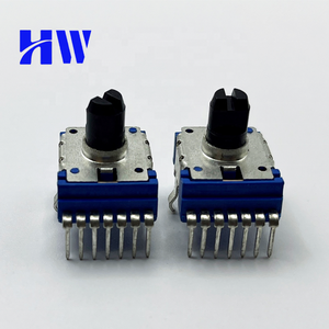 Potentiomètre rotatif 14mm 300 ° 100k Ohm 7 broches Résistance variable de contrôle du volume pour contrôleur de volume audio - Product Image 5