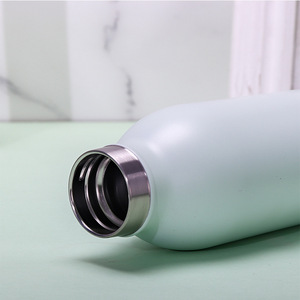 Stainless Steel Mini <b>Thermos</b> <b>Bottle</b> 304 Inner 201 Outer Pale Light Blue Light Powder Color Home Use Gift - Product Image 2