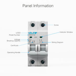 EAST Alta calidad OEM ODM DC MCB DC Disyuntor en miniatura 32A 40A 50A 63A 125A 1P 2P 3P 4P - Product Image 1