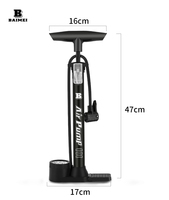 Pompe à air manuelle BAIMEI en acier pour vélo, avec manomètre 160 PSI, haute pression, écologique, étanche et durable, compatible Presta et Schrader