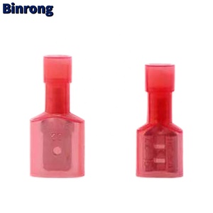 0.8x6.35mm màu đỏ cách điện Nam Nữ Spade thiết bị đầu cuối điện uốn dây nối - Product Image 2