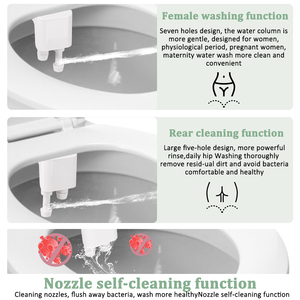 Bidet WC double buse ABS Phito OEM/ODM en gros pour salle de bain, avec buse autonettoyante et eau fraîche, simple et économique - Product Image 2