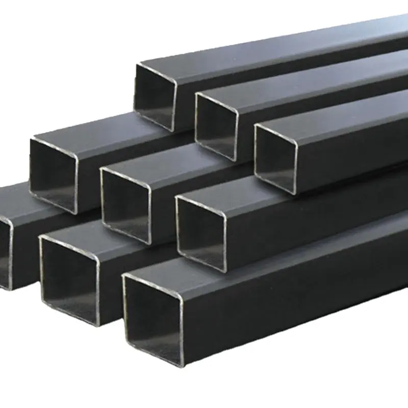 JICHANG-tubo cuadrado de acero al carbono, superficie de Metal negro chino