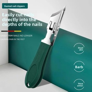 Cortauñas de plástico ultraafilado con ángulo y protector contra salpicaduras; Herramienta de precisión para uñas encarnadas; Cortauñas dedicado para uñas gruesas y duras - Product Image 2