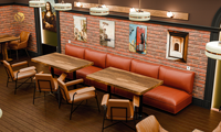 Ensemble de salle à manger haut de gamme pour restaurant, design moderne, table et chaises pour café, canapé personnalisé, table et chaises en bois pour restaurant