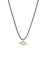 Conjunto de Joyería Gemnel: Pendientes de Aro en Espiral de Concha, Collar con Colgante de Pez de Plata 925 con Circonita Blanca y Cordón de Cuero, Joyería Oceánica