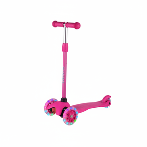 Scooter 3-en-1 rose en acier et plastique à 3 roues avec jouet enfant pliable léger pour l'extérieur 6pcs/CS - Product Image 4