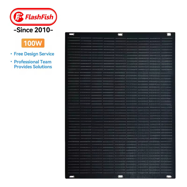 Cheap Monocrystalline Silicon PERC 100W Black Flexible Solar Panels for Marine Boat RVS Home Apartment Balcony
