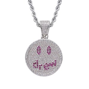 Collier Hip Hop de style Justin Bieber européen et américain, pendentif Smiley, haute qualité, pour couple - Product Image 5