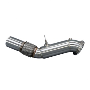 High Flow Stainless Steel Brushed Straight Pipe Exhaust Downpipe for BMW B48 320i 325i 330i G20 - Product Image 4