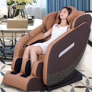 Mini Massage Chair SL Guide Rail 4D Robotic Hand Massage Wine Red <b>Light</b> Brown 118x73x108cm <b>Plug</b>-In Timing Function - Product Image 5